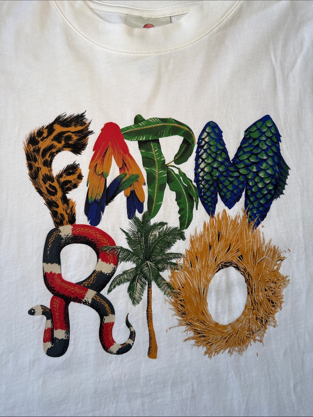 Farm Rio Wild Relaxed T-Shirt off white - Picture 2 of 4